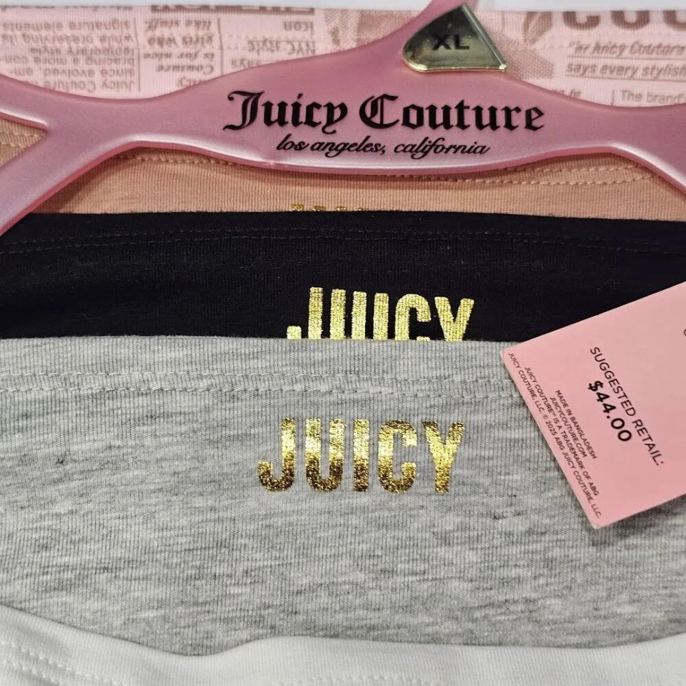 Juicy Couture Boy Shorts Panties 5Pk Logo Underwear Size XL